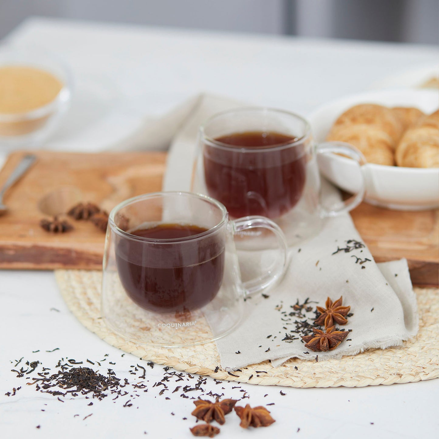Set 2 Mugs de Vidrio 250 ml Coquinaria