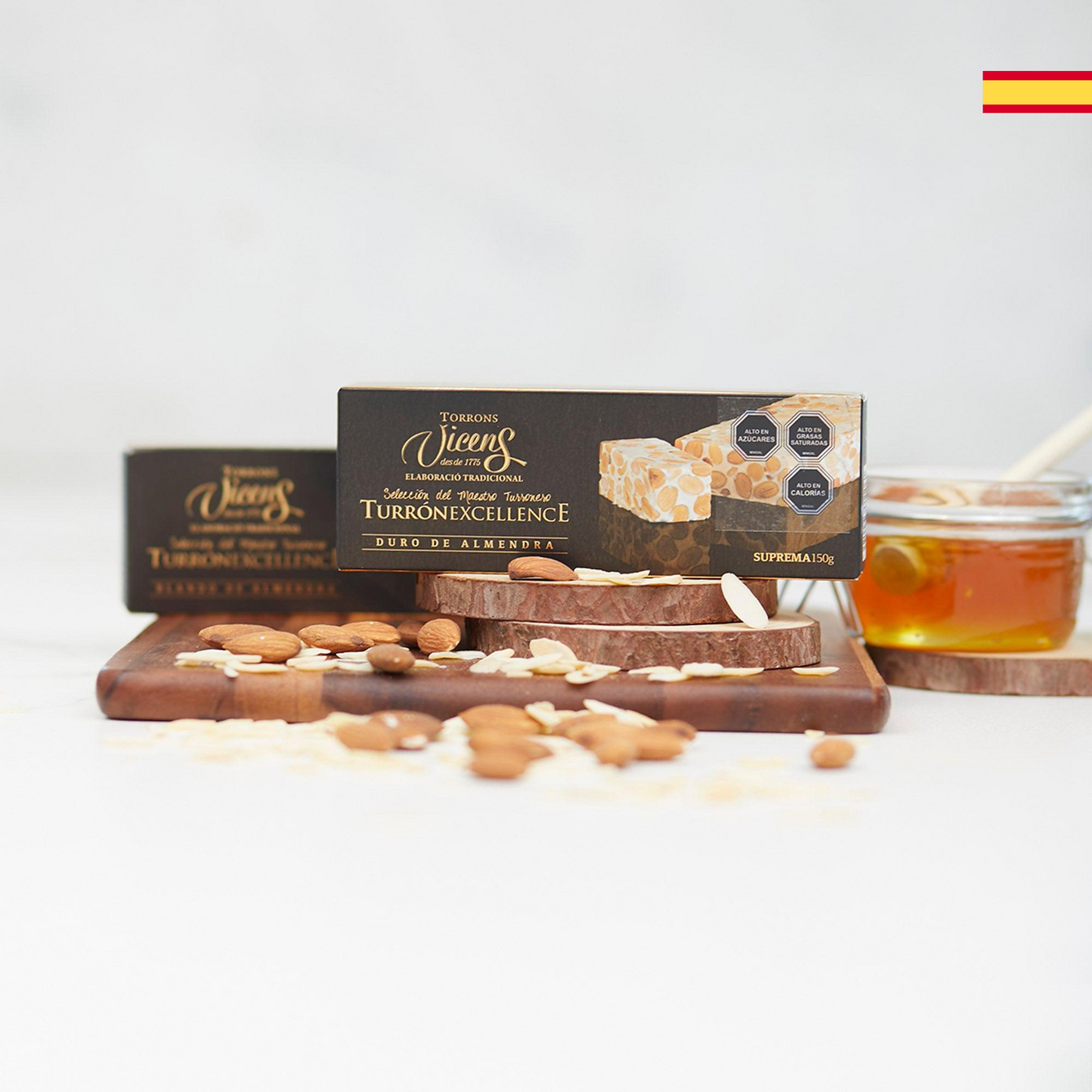 Turrón Duro de Pasta de Almendras con Yema Quemada Vicens